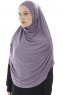 Roxelana - Mörklila Lång Al Amira Hijab