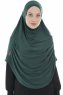 Roxelana - Mörkgrön Lång Al Amira Hijab