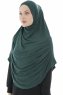 Roxelana - Mörkgrön Lång Al Amira Hijab