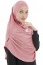 Roxelana - Mörkrosa Lång Al Amira Hijab