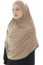 Roxelana - Ljusbrun Lång Al Amira Hijab
