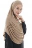 Roxelana - Ljusbrun Lång Al Amira Hijab