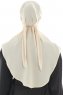 Ebrar - Ljus Beige Crepe Chiffon Al Amira Hijab