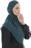 Ebrar - Mörkgrön Crepe Chiffon Al Amira Hijab