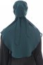 Ebrar - Mörkgrön Crepe Chiffon Al Amira Hijab