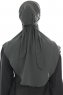 Ebrar - Khaki Crepe Chiffon Al Amira Hijab