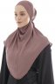 Ebrar - Plommon Crepe Chiffon Al Amira Hijab