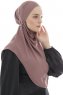Ebrar - Plommon Crepe Chiffon Al Amira Hijab