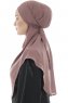 Ebrar - Plommon Crepe Chiffon Al Amira Hijab