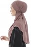 Ebrar - Plommon Crepe Chiffon Al Amira Hijab