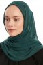 Eylem - Mörkgrön One Piece Chiffon Hijab
