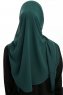 Eylem - Mörkgrön One Piece Chiffon Hijab