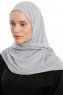 Eylem - Ljusgrå One Piece Chiffon Hijab
