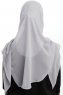 Eylem - Ljusgrå One Piece Chiffon Hijab