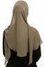 Eylem - Olivgrön One Piece Chiffon Hijab