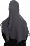 Eylem - Antracit One Piece Chiffon Hijab