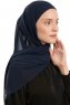 Sahar - Marinblå One Piece Chiffon Hijab