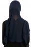 Sahar - Marinblå One Piece Chiffon Hijab