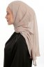 Sahar - Ljus Taupe One Piece Chiffon Hijab