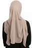 Sahar - Ljus Taupe One Piece Chiffon Hijab