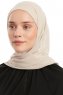 Sahar - Ljus Beige One Piece Chiffon Hijab