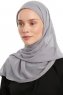 Sahar - Mörkgrå One Piece Chiffon Hijab