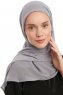 Sahar - Mörkgrå One Piece Chiffon Hijab