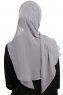 Sahar - Mörkgrå One Piece Chiffon Hijab
