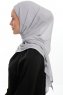 Sahar - Ljusgrå One Piece Chiffon Hijab