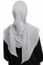 Sahar - Ljusgrå One Piece Chiffon Hijab