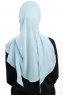 Sahar - Ljusblå One Piece Chiffon Hijab