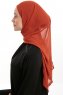 Sahar - Tegelröd One Piece Chiffon Hijab