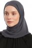 Sahar - Antracit One Piece Chiffon Hijab