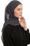 Sahar - Antracit One Piece Chiffon Hijab