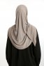 Nermin - Mörk Taupe Sandy Scarfs Hijab