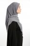 Nermin - Mörkgrå Sandy Scarfs Hijab