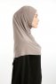 Ilay - Mörk Taupe Sandy Turban Hijab