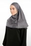 Feriha - Mörkgrå Viskos Turban Hijab