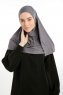 Feriha - Mörkgrå Viskos Turban Hijab