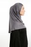 Feriha - Mörkgrå Viskos Turban Hijab