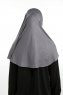 Feriha - Mörkgrå Viskos Turban Hijab
