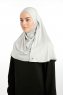 Feriha - Ljusgrå Viskos Turban Hijab