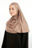 Feriha - Ljusbrun Viskos Turban Hijab