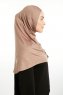 Feriha - Ljusbrun Viskos Turban Hijab