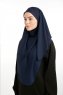 Bengi - Marinblå Micro Krep Turban Hijab