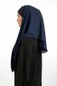 Bengi - Marinblå Micro Krep Turban Hijab