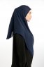 Bengi - Marinblå Micro Krep Turban Hijab