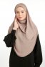 Bengi - Mörk Taupe Micro Krep Turban Hijab