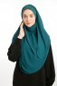 Bengi - Mörkgrön Micro Krep Turban Hijab