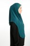 Bengi - Mörkgrön Micro Krep Turban Hijab